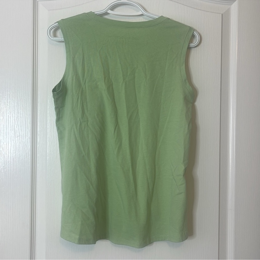 Life is Good Muscle Tank Top Classic My Therapist has Whiskers Green Small - Picture 5 of 12